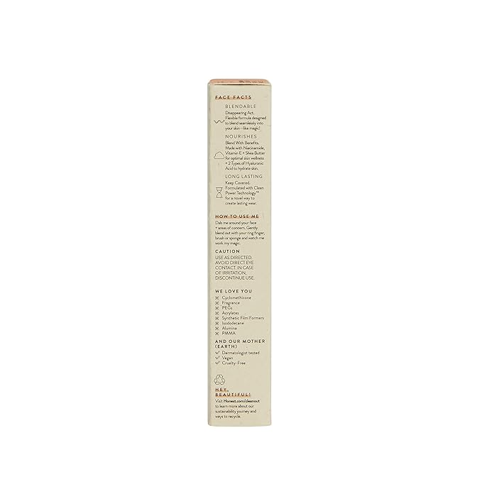 Honest Beauty Fresh Flex Concealer with Niacinamide + Vitamin E + Hyaluronic Acid | Vegan + Cruelty free | Cream, 0.17 fl oz-BrightBean Baby