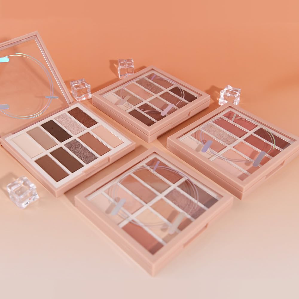 Neutral Nude Eye Shadow Palette,Matte Nude Pink Light Color Cream Eyeshadow Palette,Make Up Pallets for Women Natural Eyeshadow for Eyes Long Lasting Naturing-Looking-BrightBean Baby