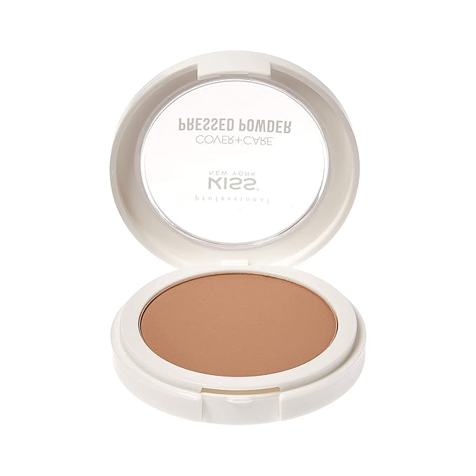 KISS Cover and Care Acne Control Pressed Powder Shine Free Face Light Weight Makeup Setting Powder - APP328 (Honey Beige)-BrightBean Baby