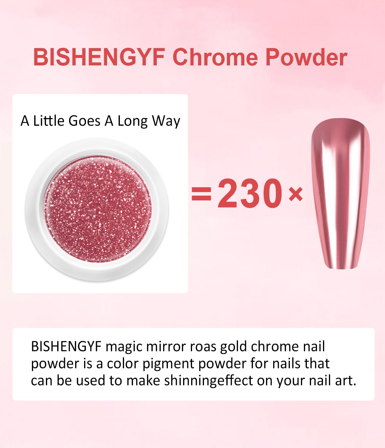 Gold Chrome Nail Powder BISHENGYF -【Magic Mirror Effect】 Pearl Chrome Nail Powder Aurora Mermaid Iridescent White Roas Gold Nail Chrome Powder Pigment Glitter Dust for Manicure Decroation DIY-BrightBean Baby