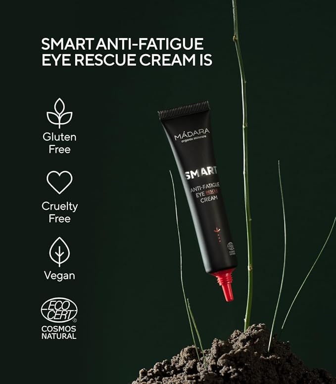 MÁDARA Organic Skincare | SMART Anti-Fatigue Eye Rescue Cream - 15 ml, With a Smart Antioxidant Complex, Natural Aescin And Caffeine, 100% Natural Origin, Vegan, Ecocert Certified-BrightBean Baby