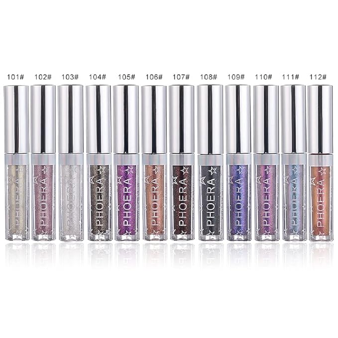 Glitter Eyeshadow,Makeup For Eyes Liquid Shimmer Sparkle Glow Light Colors Pencil Stick Shiny Long Lasting Waterproof Shining Eye Shadow Sets Metallic Pigments Metals Gloss Sparkling Pen Kit (A108)