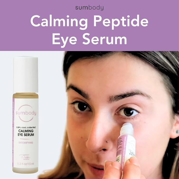 Natural Peptide Energizing + Eye Serum Reduces Puffiness, Fine Lines & Under Eye Bags Hydrating fragrance free Under Eye Treatment Roller ball massage, age-defying eye cream-BrightBean Baby