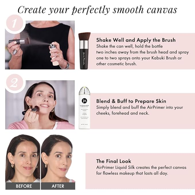 MagicMinerals LiquidSilk Air Primer by Jerome Alexander, Spray Formula Smoothes Skin & Minimizes Appearance of Pores for Flawless Makeup Application-BrightBean Baby