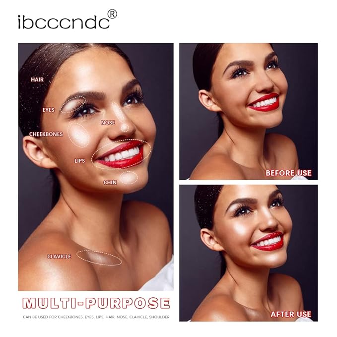 Highlight Polvo De Hadas, Fairy Highlighter Powder, Brightening Whole Body, Natural Three-Dimensional Face Contouring Clavicle Pat Powder, Highlighter Makeup (Gold)-BrightBean Baby