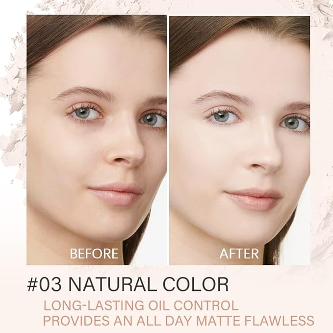 Face Oil Control Pressed Setting Powder-Clarifying Finishing Powder,Waterproof Long Lasting Setting Powder Makeup,Blurs Fine Lines&Imperfections,Translucent Powder Setting Powder with Powder Puff-BrightBean Baby