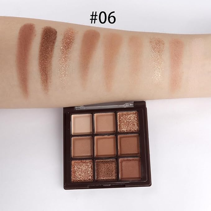 Neutral Nude Brown Smokey Eye Shadow Palette,Rose Gold Bronze Naked Cream Eyeshadow Palette Makeup,Highly Pigmented Natural Eyeshadow for Eyes Long Lasting Naturing-Looking