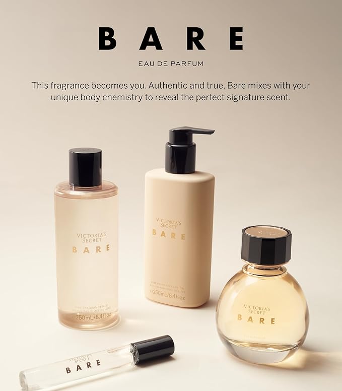 Victoria's Secret Bare Fragrance Mist, Notes of Australian Sandalwood, Mandarin Madagascar & Egyptian Violet, Body Spray for Women (8.4 oz)-BrightBean Baby