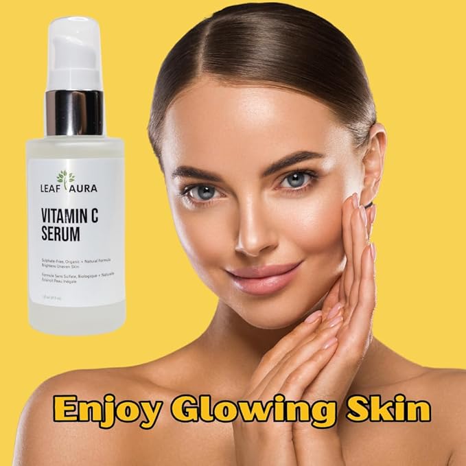 Vitamin C Serum, Sulphate-Free, Organic+ Natural Formula, Brightens Uneven Skin, Made In Canada, 29.5ml-BrightBean Baby