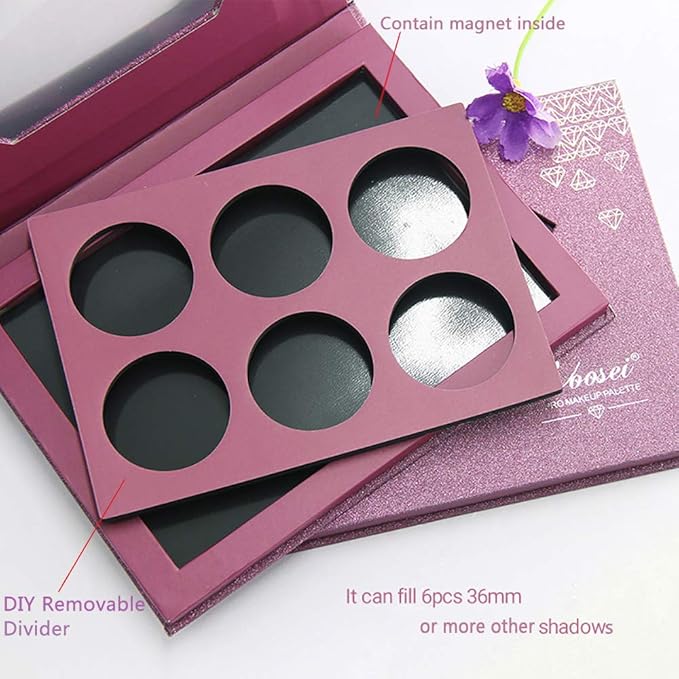 Medium-Sized Magnetic Makeup Palette with Diamond-Shaped Transparent Window-BrightBean Baby