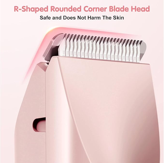 Dermave Bikini Shaver,Womens, Bikini Trimmer for Women, Glow Aura Electric Razor 2-in-1 Women's Body Shaver Dual Head Women's Trimmer for Leg Arm Body Grooming Tool (Purple)