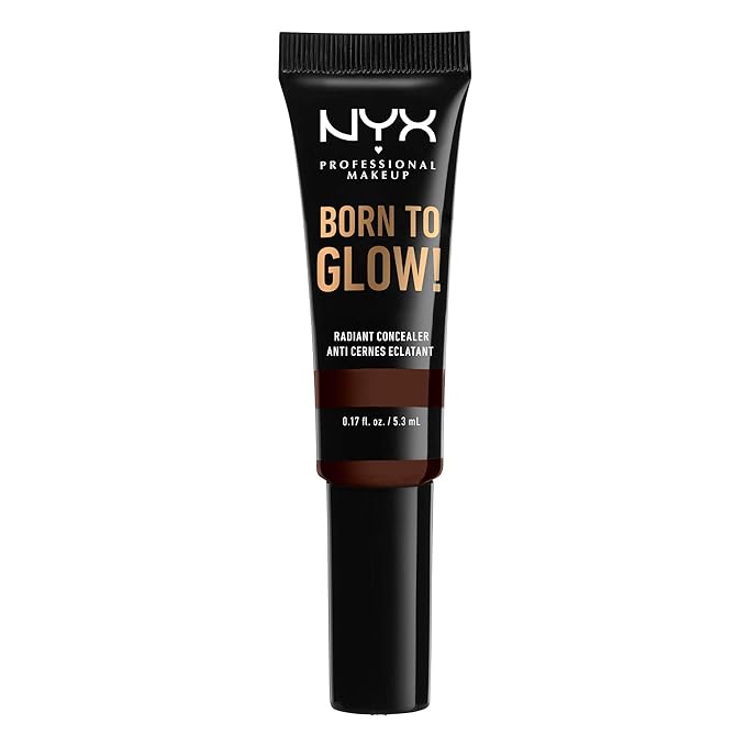 NYX PROFESSIONAL MAKEUP Born To Glow Radiant Concealer, Medium Coverage - Deep Espresso-BrightBean Baby