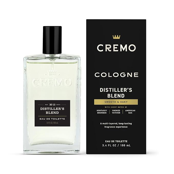 Cremo Cologne for Men - Distillers Blend Mens Cologne Spray - A Combination of Kentucky Bourbon, Smoked Vetiver and American Oak, Fragrances For Men, 3.4 Fl Oz-BrightBean Baby