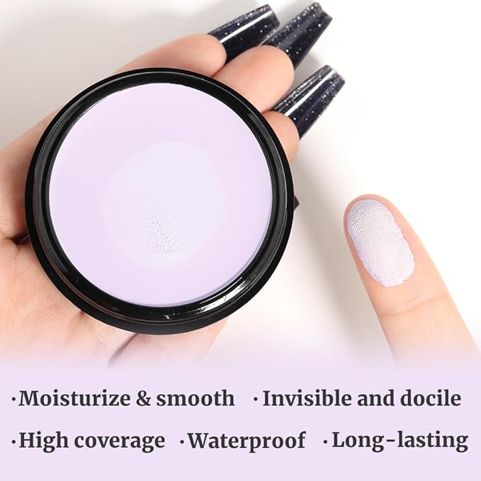 Kaely Color Correcting Concealer,Cream Pot Concealer Full Coverage,under Eye Concealer Palette for Conceals Dark Circles,Waterproof Foundation Face Makeup,09 Light Purple-BrightBean Baby