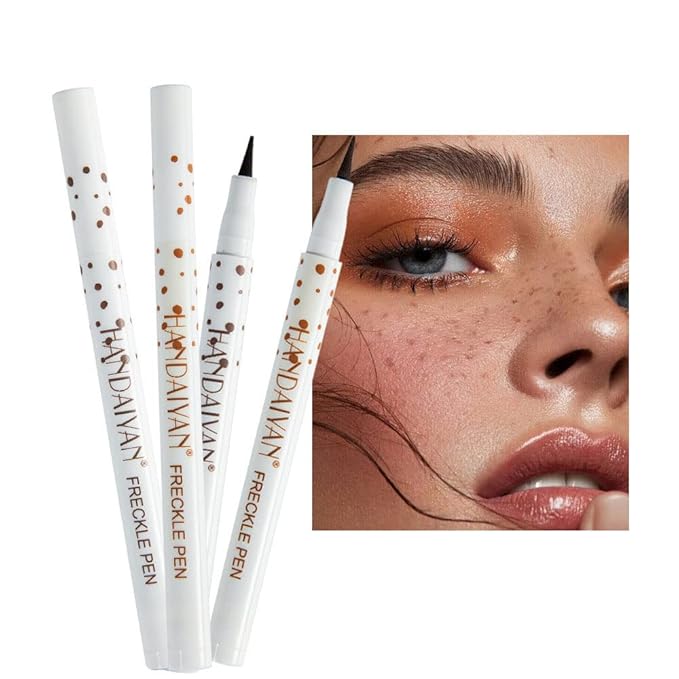 Freckle Pen 4 Colors Natural Freckle Pen Fake Freckle Pen Waterproof Long Lasting Soft Spots Natural Relaxing Sun Makeup (Chestnut)-BrightBean Baby