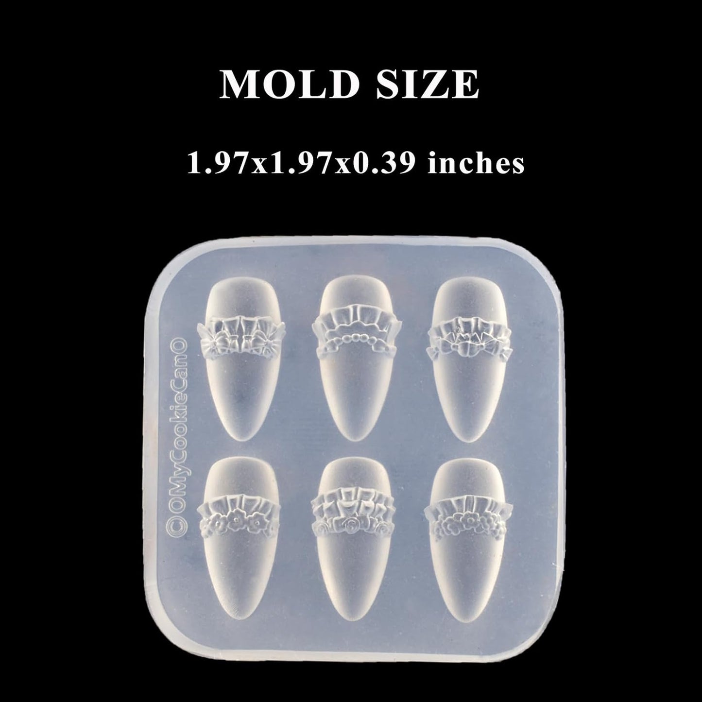 Nail Mold for Nail Art 3D Flowers Nail Charms Cream Lace Pleated Skirt French Design Mold DIY Manicure 3D Carving Template-BrightBean Baby