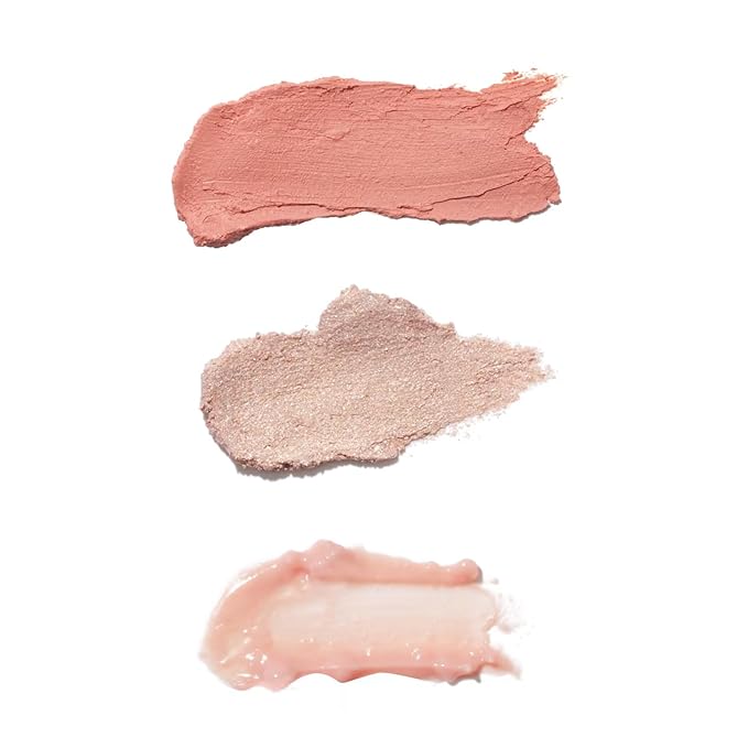 ATTITUDE Silky Pink Makeup Box Set, EWG Verified, Titanium Dioxide-Free, Plastic-free, Plant and Mineral-Based Ingredients, Vegan and Cruelty-free Beauty Products, Set of 3 Makeup Sticks-BrightBean Baby