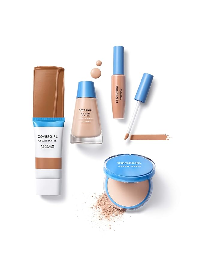 COVERGIRL - Clean Matte Concealer, Oil-Free, Lightweight Formula, Blendable, Natural-Looking Coverage, 100% Cruelty-Free-BrightBean Baby