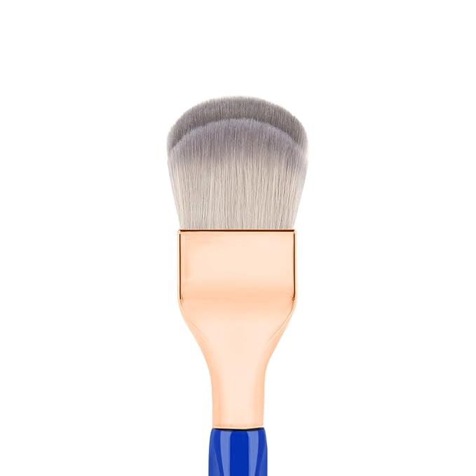Bdellium Tools Professional Makeup Brush - Golden Triangle 952 Small Rounded Double Dome Blender - With All Vegan and Soft Synthetic Fibers, For Application & Blending (Blue, 1pc)-BrightBean Baby