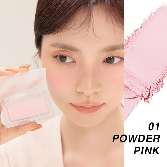 BBIA Ready To Wear Powder Cheek Blush 3 Color ā Buildable & Blendable Soft Blush for Cheeks, Matte & Shimmery Finish, Lightweight, Long-Lasting, Vegan, Korea Face Makeup, 0.19oz (03 POWDER APRICOT)