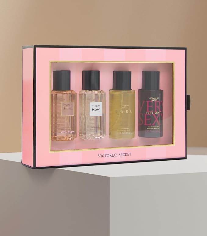 Victoria's Secret Fine Fragrance Mini Mist Gift Set, 4 Piece, Assorted Scents-BrightBean Baby