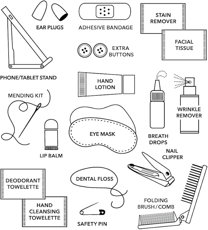 Pinch Provisions Travel Kit, includes 18 Must-Have Emergency Essential Items for Travelling, Ideal Road Trip or Airport Gift for Friends, Family & Peers, Portable Pouch-BrightBean Baby