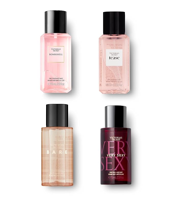 Victoria's Secret Fine Fragrance Mini Mist Gift Set, 4 Piece, Assorted Scents-BrightBean Baby