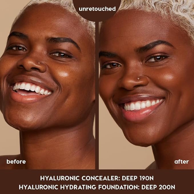 ColourPop Pretty Fresh Creamy Concealer - Full Coverage Concealer with a Natural Finish - Formulated with Hyaluronic Acid & Coconut Water for Instant Hydration - Deep Dark - 200N (0.3 oz)-BrightBean Baby