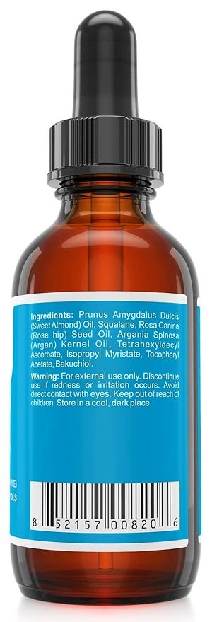 Eye Perfect Elixir - With Bakuchiol (Retinol Alternative), Pure Argan and Rosehip Oils, Squalane, Vitamin C & E - Best Anti-Aging Treatment Serum for Bags, Puffiness, Wrinkles, Crow Feet-BrightBean Baby