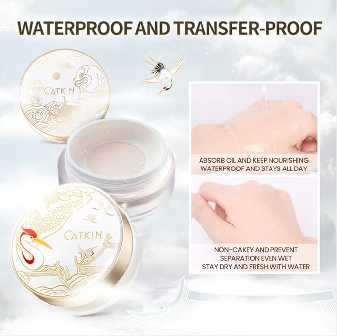 CATKIN Dreamworld Air Makeup Loose Powder Setting Finishing Powder Oil Control shimmer (C02)-BrightBean Baby