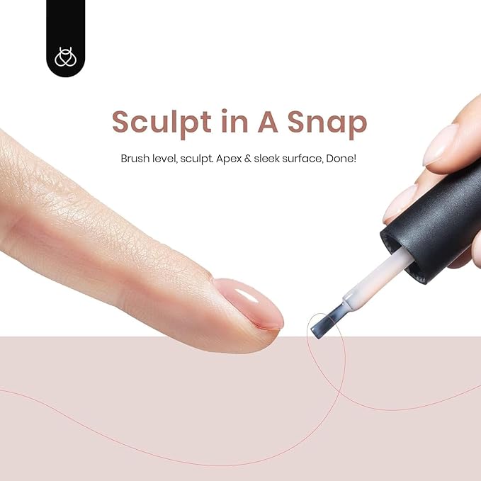 Beetles Builder Gel for Nails 7 in 1 Builder Nail Gel Color Nude Brown for Nails Extension & Building Apex Strengthen Thin Nails DIY Salon at Home Nail Art Base Gel Needed Gift for Women-BrightBean Baby