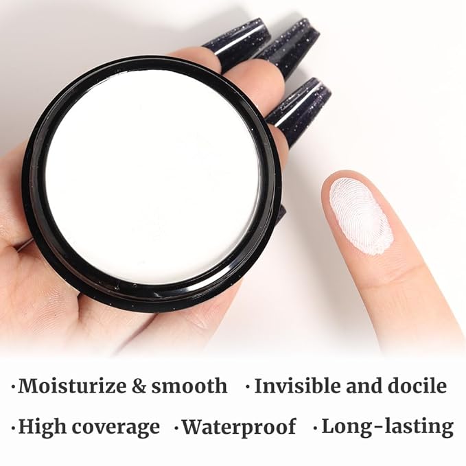 Kaely Color Correcting Concealer,Cream Pot Concealer Full Coverage,under Eye Concealer Palette for Conceals Dark Circles,Waterproof Foundation Face Makeup,01 White-BrightBean Baby