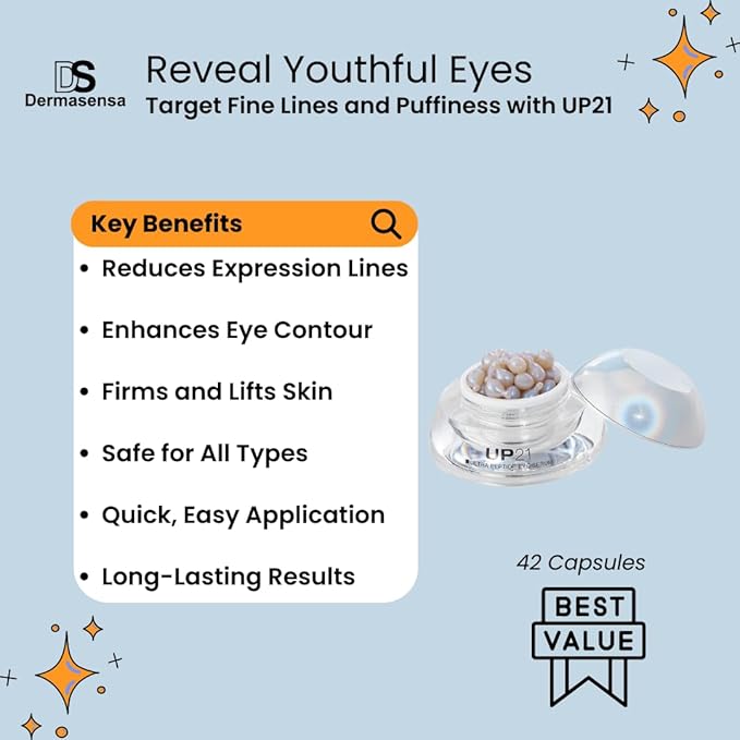 UP21 Eye Serum for Dark Circles & Puffiness (42 cap jar)-BrightBean Baby