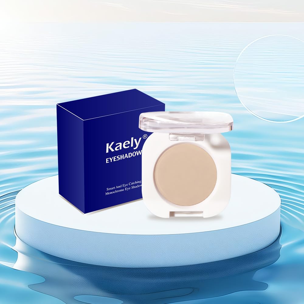 Single Matte Eye Shadow Palette Makeup, Nude Brown Matte Eyeshadow for Women, Monochrome Eye Shadow Makeup, Pigmented Waterproof Sombras Para Ojos, Vegan, Talc, Paraben & Cruelty Free, 06-BrightBean Baby