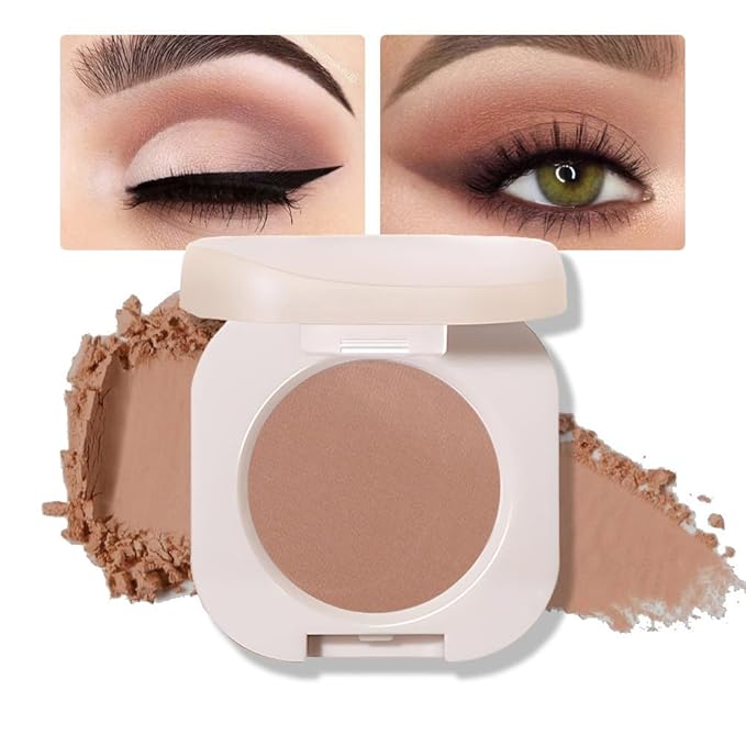 Pressed Single Matte Eyeshadow Palette, Brown eyeshadow For Old Women, Pigmented Waterproof Sombras Para Ojos, Single Pressed Powder Vegan, Talc, Paraben & Cruelty Free(05)