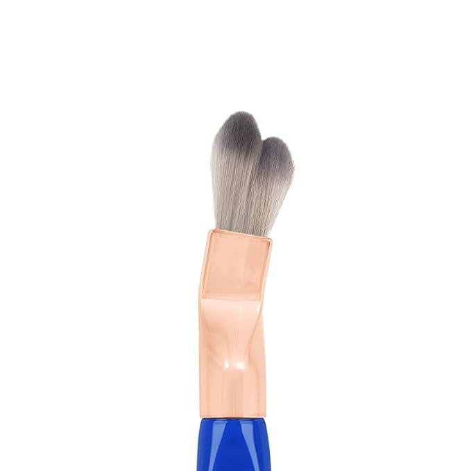 Bdellium Tools Professional Makeup Brush - Golden Triangle 971 Large Slanted Double Dome Blender - With All Vegan and Soft Synthetic Fibers, For Foundation Application & Blending (Blue, 1pc)-BrightBean Baby