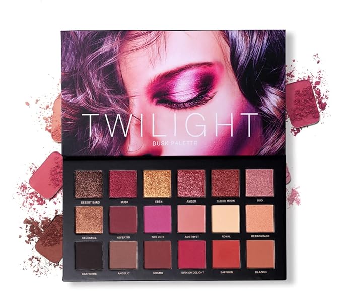 UCANBE Professional 18 Colors Eyeshadow Makeup Palette, High Pigmented 10 Matte + 7 Shimmer + 1 Metallic Glitter, Velvety Creamy Blendable Long Lasting Eye Shadow Pallets Makeup Set Kit-BrightBean Baby