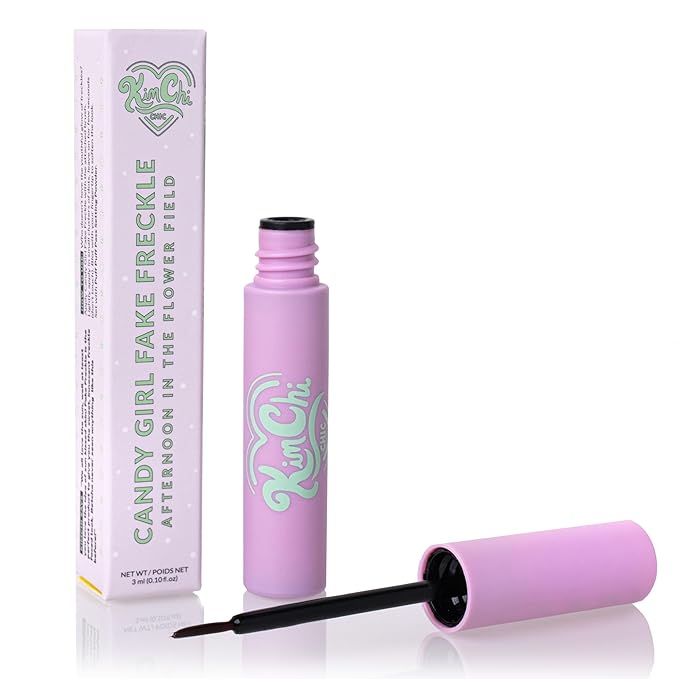 KimChi Chic Beauty Candy Girl Fake Freckle Pen, Natural-Looking and Fast-Drying Faux Freckles Face Makeup, Afternoon In The Flower Field Red-Brown Shade, 0.10 fl oz-BrightBean Baby