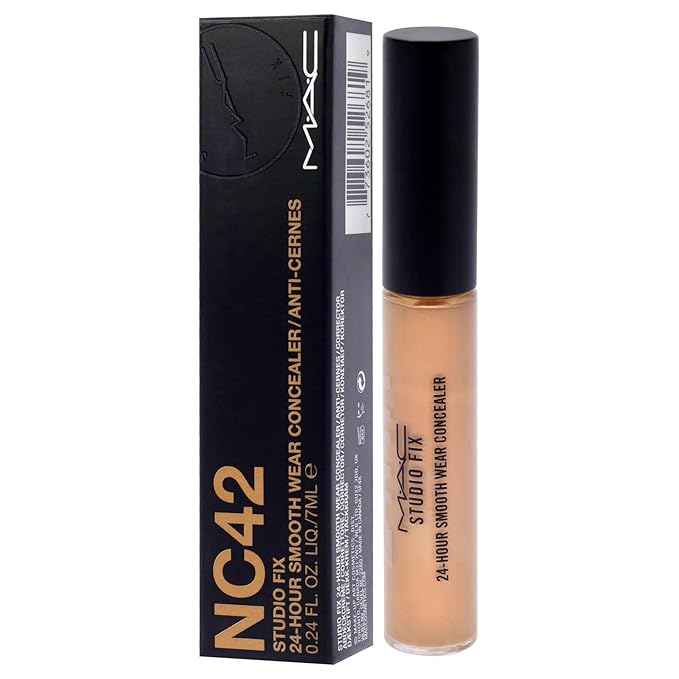 Studio Fix 24 Hour Smooth Wear Concealer - NC42 by MAC for Women - 0.24 oz Concealer-BrightBean Baby