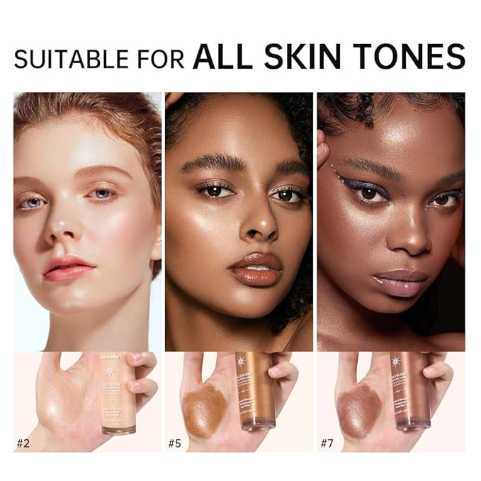 Halo Glow Liquid Face Filter, Complexion Booster For A Glowing, Soft-Focus Look, Infused With Hyaluronic Acid, Vegan & Cruelty-Free 1.06 OZ/31.5ml -08-BrightBean Baby