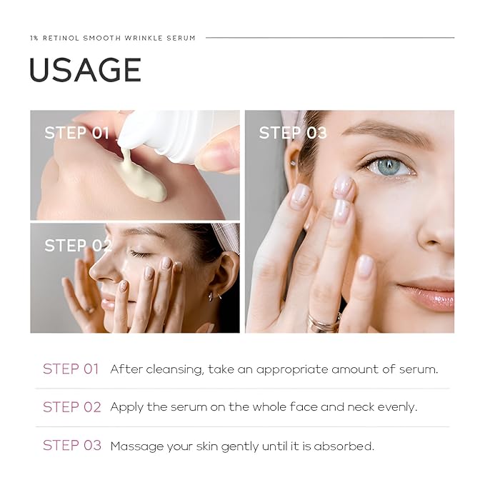 1% Retinol Serum for Face, Facial Serums for Anti Aging with Retinol, Niacinamide & Vitamin E for Fine Lines, Wrinkles & Dark Spots, Daily Skincare to Smooth & Firm Skin, 1.06 fl. oz, Pack of 2-BrightBean Baby
