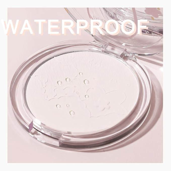 Face Oil Control Pressed Setting Powder-Clarifying Finishing Powder,Waterproof Long Lasting Setting Powder Makeup,Blurs Fine Lines&Imperfections,Translucent Powder Setting Powder with Powder Puff-BrightBean Baby