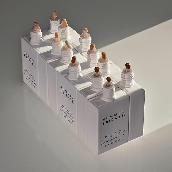 Summer Fridays Sheer Skin Tint - Tinted Moisturizer with Hyaluronic Acid - Helps Diminish Uneven Skin Tone - Sheer to Light Coverage - Shade 2.5 - Light with Cool Peach Undertones (1 Fl Oz)-BrightBean Baby