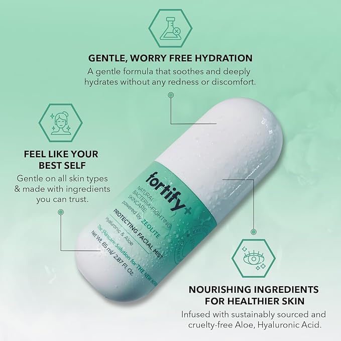 Face Mist Hydrating Spray - Hyaluronic Acid & Aloe - Dermatologist Tested, Cleansing Spray Travel Size Capsule - Fragrance-Free, Cruelty-Free - All Skin Types - Made in Korea - 2.87Oz-BrightBean Baby
