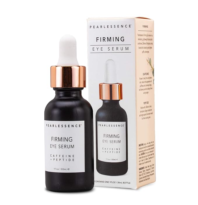Pearlessence Firming Eye Serum with Caffeine + Peptide – Rejuvenates Puffy Eyes & Reduces Under Eye Bags | Made in USA & Cruelty Free (1oz)-BrightBean Baby