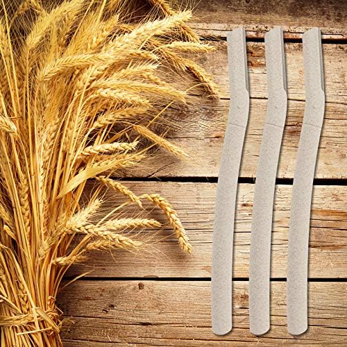 Biodegradable Zero Waste Eco Friendly Compostable 3 Pc Wheat Straw Face Dermaplaning Blade / Eyebrow Hair Trimmer / Shaver Disposable Facial Hair Removal / Face Razor