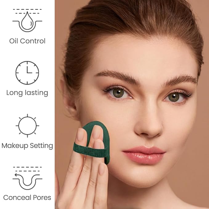 Oil-Controlled Matte Finish Powder: Silky, Skin-Adhering, Natural, Long-lasting, and Dimensional Pressed Powder Compact with Mini Powder Puff for Long-Lasting Makeup-BrightBean Baby