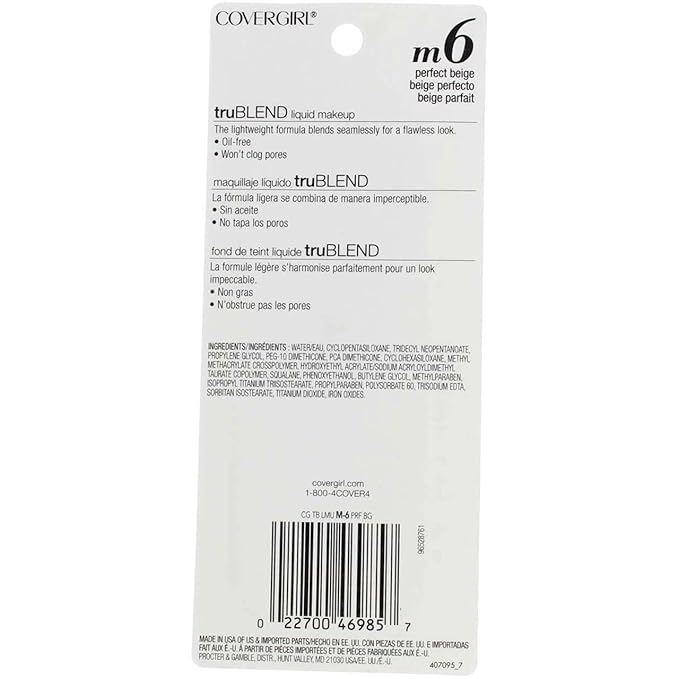 Covergirl Trublend Liquid Makeup, Perfect Beige, 5 Ounce-BrightBean Baby