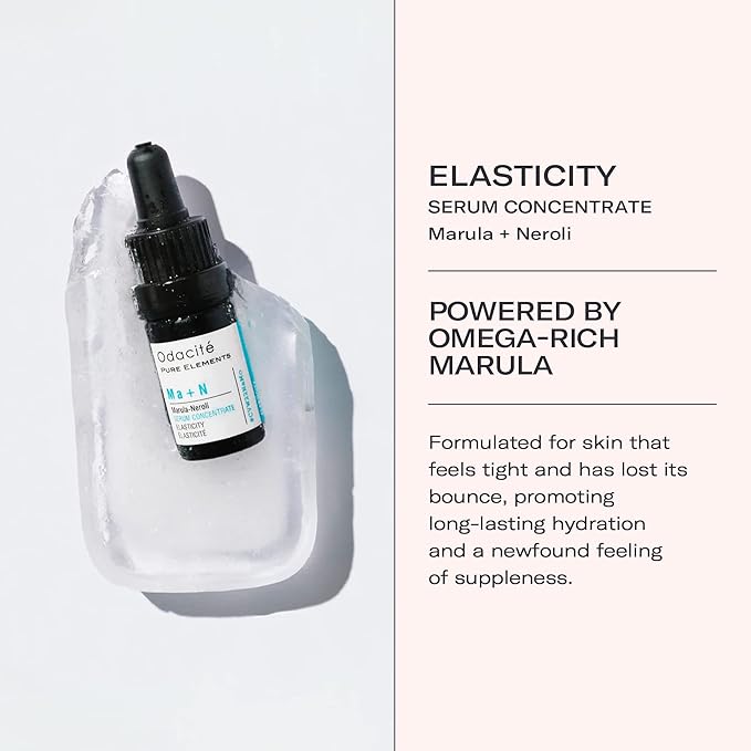 Odacité Anti Aging Serum Concentrate with Marula + Neroli, Elasticity Glow Recipe - Facial Oil for Hydration, Skin Texture & Visibly Smoother and More Supple Skin, 0.17 fl. oz-BrightBean Baby