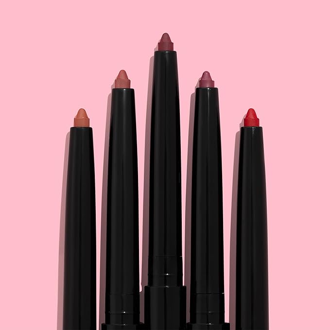 wet n wild Perfect Pout Matte Retractable Gel Lip Liner Pencil, Rich Creamy Long Lasting Color, Well-Defined and Flawless Application, Vegan & Cruelty-Free - Gone Burgundy-BrightBean Baby